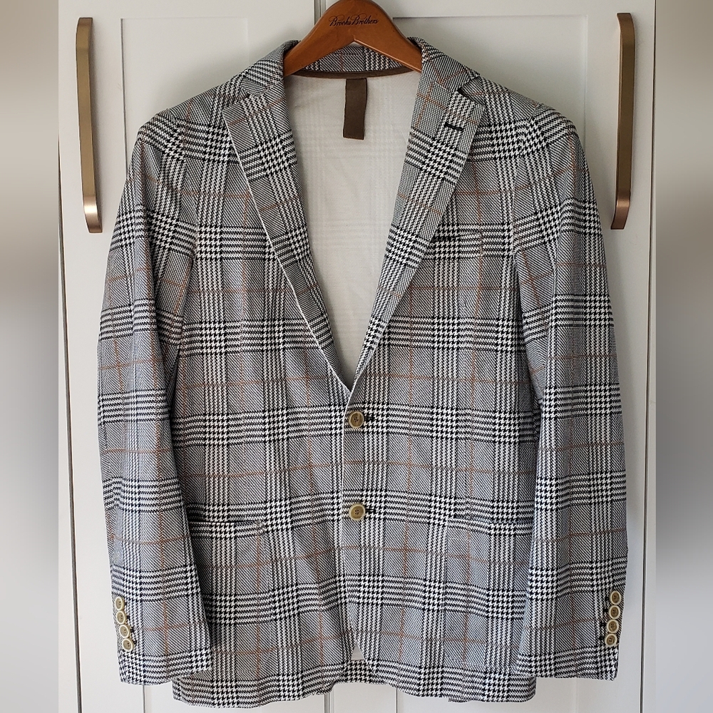 Eleventy Blazer Mens 48 M Gray Wool Blend Casual Luxury Jacket